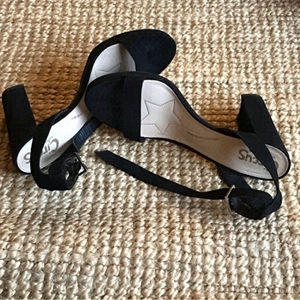 Circus by Sam Edelman, black strappy sandals. Women’s size 9.5, fit like an 8.5.